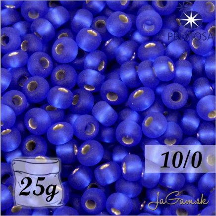 Rokajl Preciosa 10/0 Modrá zafír so strieborným prieťahom č.37080-25g (PR10019)